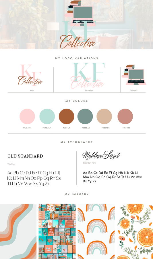 Custom Brand Board – Aesthetic Visual Branding Kit for Small Biz Owners, Creatives & Coaches